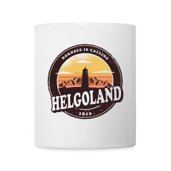 Helgoland Sunset Design / Geschenkidee - Tasse - Weiß - Vorne