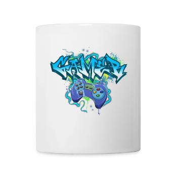 Gamer Gaming Graffiti - Tasse - Weiß - Vorne