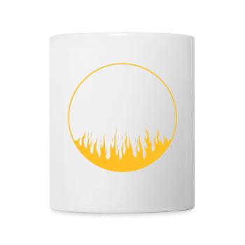 Circle on fire | 1-Color vectorgraphic - Mug - white - Front