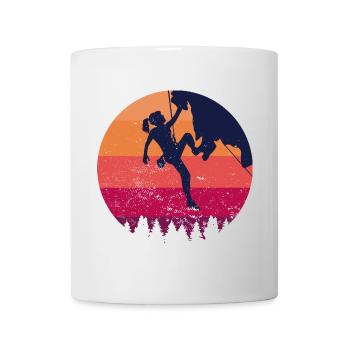 Klettern bergsteigen Kletterin frau geschenk - Tasse - Weiß - Vorne