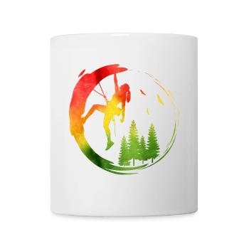 Watercolor Female Rock Climber Forest Adventure - Mug - white - Front