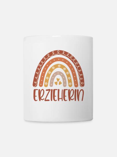 Erzieherin Regenbogen - Tasse - Weiß