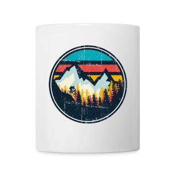 Mountain MTB Sunset Circle - Mug - white - Front