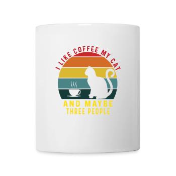 I Like Coffee Cats & Maybe 3 People Cat Coffee - Mug - white - Front