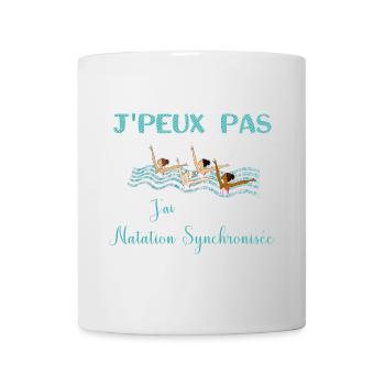 j'peux pas j'ai natation synchronisée foncé - Mug blanc - blanc - Devant