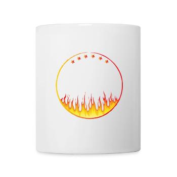 circle on fire with Stars - Mug blanc - blanc - Devant