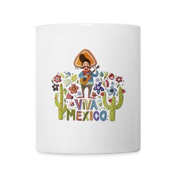 Mexico - Viva Mexico Sänger - dunkel - Tasse - Weiß - Vorne