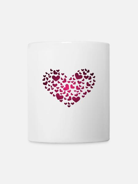 Cœur de cœur - Mug blanc - blanc