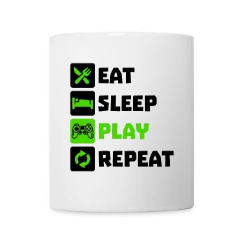 Manger Dormir Répétition Jeux Gamer Gaming - Mug blanc - blanc - Devant