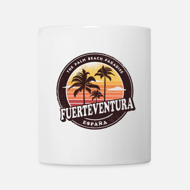 Fuerteventura Espagne Vintage Beach Design - Mug blanc - blanc