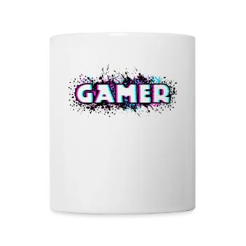 Gamer Gamecker Cool Jeux vidéo Console de jeu Nerd - Mug blanc - blanc - Devant