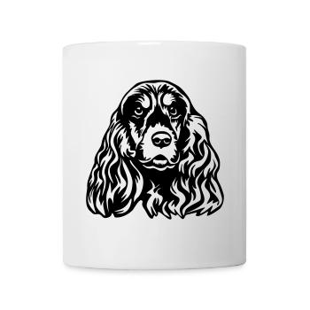 Cocker Spaniel tête - Mug blanc - blanc - Devant