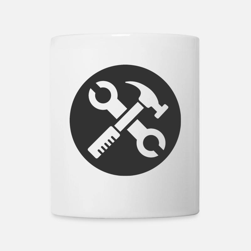 symbol handwerker diy selfmade werkzeug Hammer - Tasse - Weiß