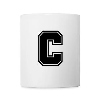 Buchstabe C - Tasse - Weiß - Vorne
