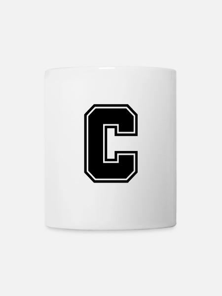 Buchstabe C - Tasse - Weiß