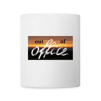 Abendhimmel mit Out of Office Motiv - Tasse - Weiß - Vorne