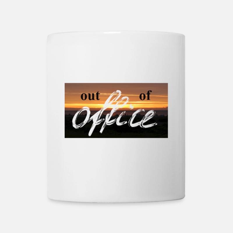Ciel du soir avec motif Out of Office - Mug blanc - blanc