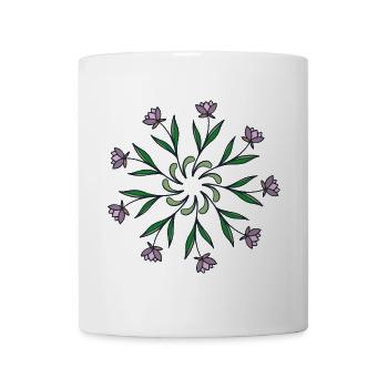 Flowers, Blumen, Rosette - Mug - white - Front