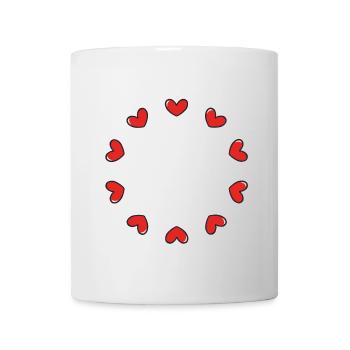 Heart Circle | Hearts | Hearts - Mug - white - Front