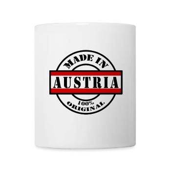 MADE IN AUSTRIA Autriche Cadeau de drapeau - Mug blanc - blanc - Devant