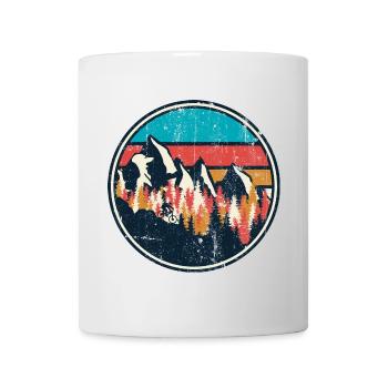 Retro Mountain Trail Kreis - Tasse - Weiß - Vorne