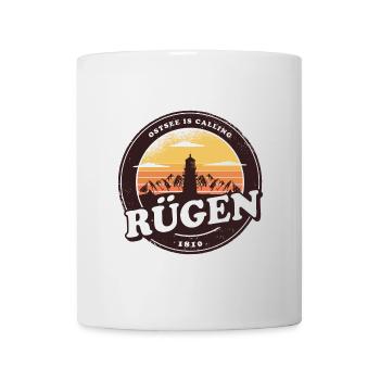 Rügen Vintage Phare Design / Cadeau - Mug blanc - blanc - Devant