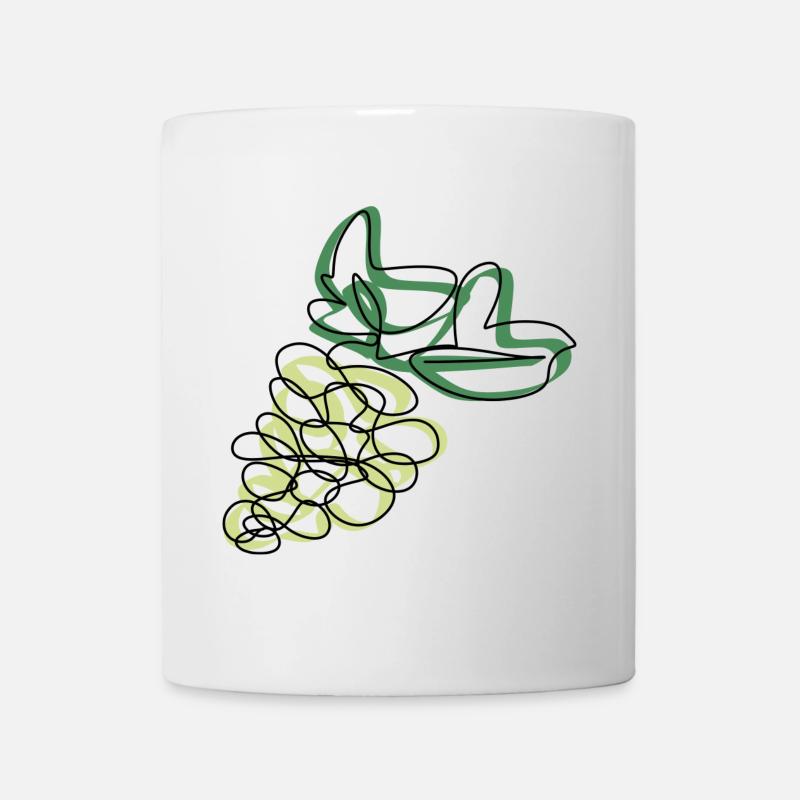 Raisins linéaires - Mug blanc - blanc