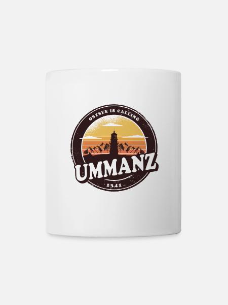 Ummanz Ostsee Leuchtturm Design / Geschenkidee - Tasse - Weiß