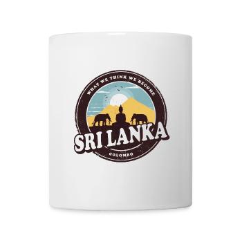 Sri Lanka Buddha Design mit Elefanten / - Tasse - Weiß - Vorne