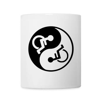 Rollstuhl Yin und Yang Rollstuhl Design * - Tasse - Weiß - Vorne