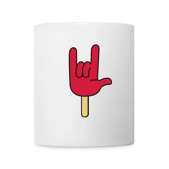 Rock ´n Roll - I Love You, Eis am Stiel - Tasse - Weiß - Vorne
