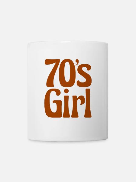 70s GIRL Siebziger Jahre 70s 70er - Tasse - Weiß