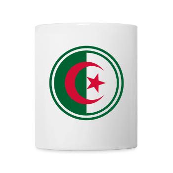 Algerien Flagge rund - Tasse - Weiß - Vorne