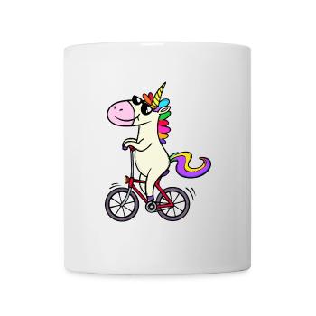 Cool Licorne Drôle de design lunettes de soleil - Mug blanc - blanc - Devant