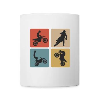 Motorcross Vintage Design / Geschenkidee - Tasse - Weiß - Vorne