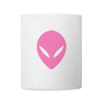 OVNI alien tête Rose - Mug blanc - blanc - Devant