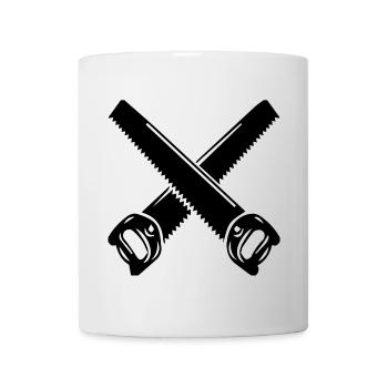 Säge Pocket Tischler Zimmerer - Tasse - Weiß - Vorne