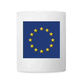 Europäische Flagge Geschenk - EU-EU-Flagge-Geschenk - Tasse - Weiß - Vorne