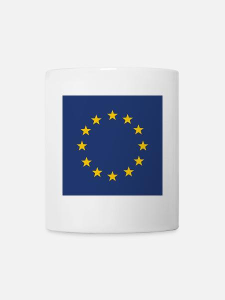 Europäische Flagge Geschenk - EU-EU-Flagge-Geschenk - Tasse - Weiß