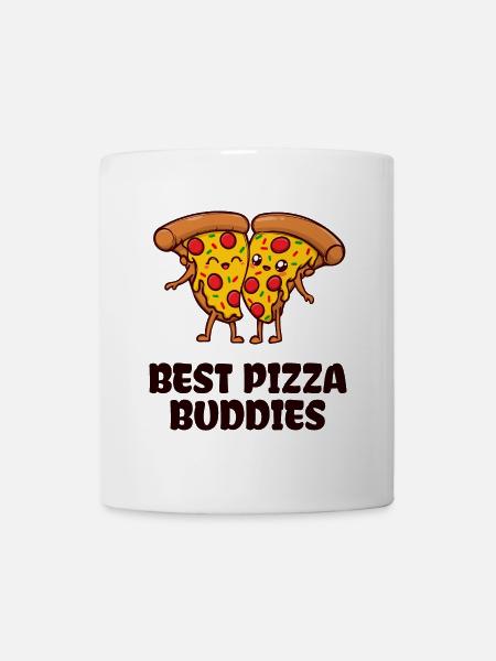 Pizza Buddy Beste Freunde Statement - Tasse - Weiß