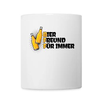 Bier Beste Freunde Lustige Sprüche - Tasse - Weiß - Vorne