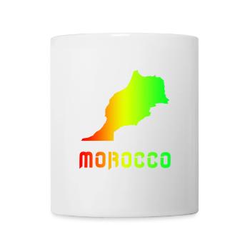 Marokko Regenbogen Landkarten Design / Geschenk - Tasse - Weiß - Vorne