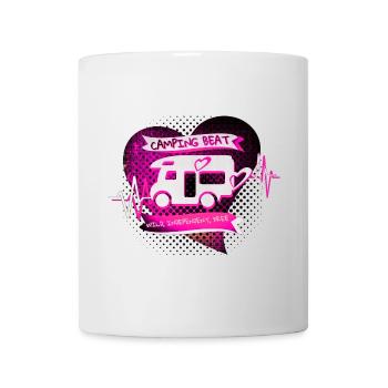 Camping Beat : La vie sauvage des campeurs - Mug blanc - blanc - Devant
