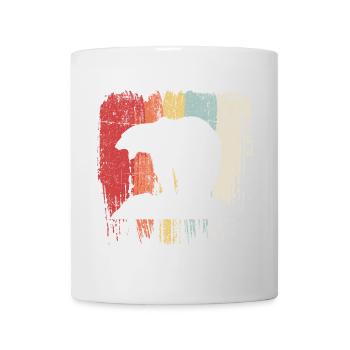Bären-Regenbogen-Silhouette - Tasse - Weiß - Vorne