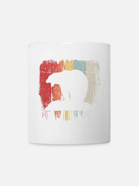Silhouette arc-en-ciel de l’ours - Mug blanc - blanc