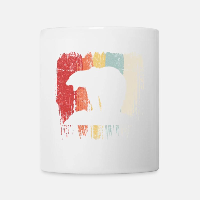 Silhouette arc-en-ciel de l’ours - Mug blanc - blanc