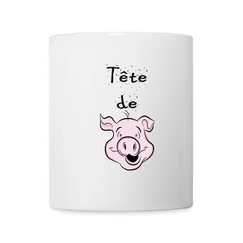 tête de cochon - Mug blanc - blanc - Devant