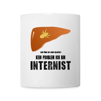 Arzt Innere Internist Laus Leber Geschenk lustig - Tasse - Weiß - Vorne