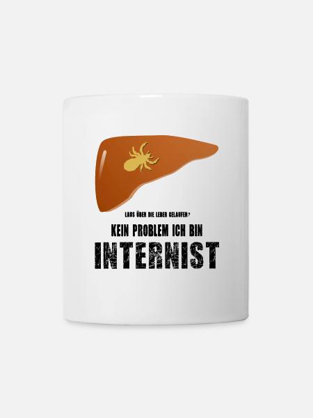 Arzt Innere Internist Laus Leber Geschenk lustig - Tasse - Weiß