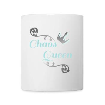 lustige sprücheshirts, chaosqueen, partnerlook - Tasse - Weiß - Vorne